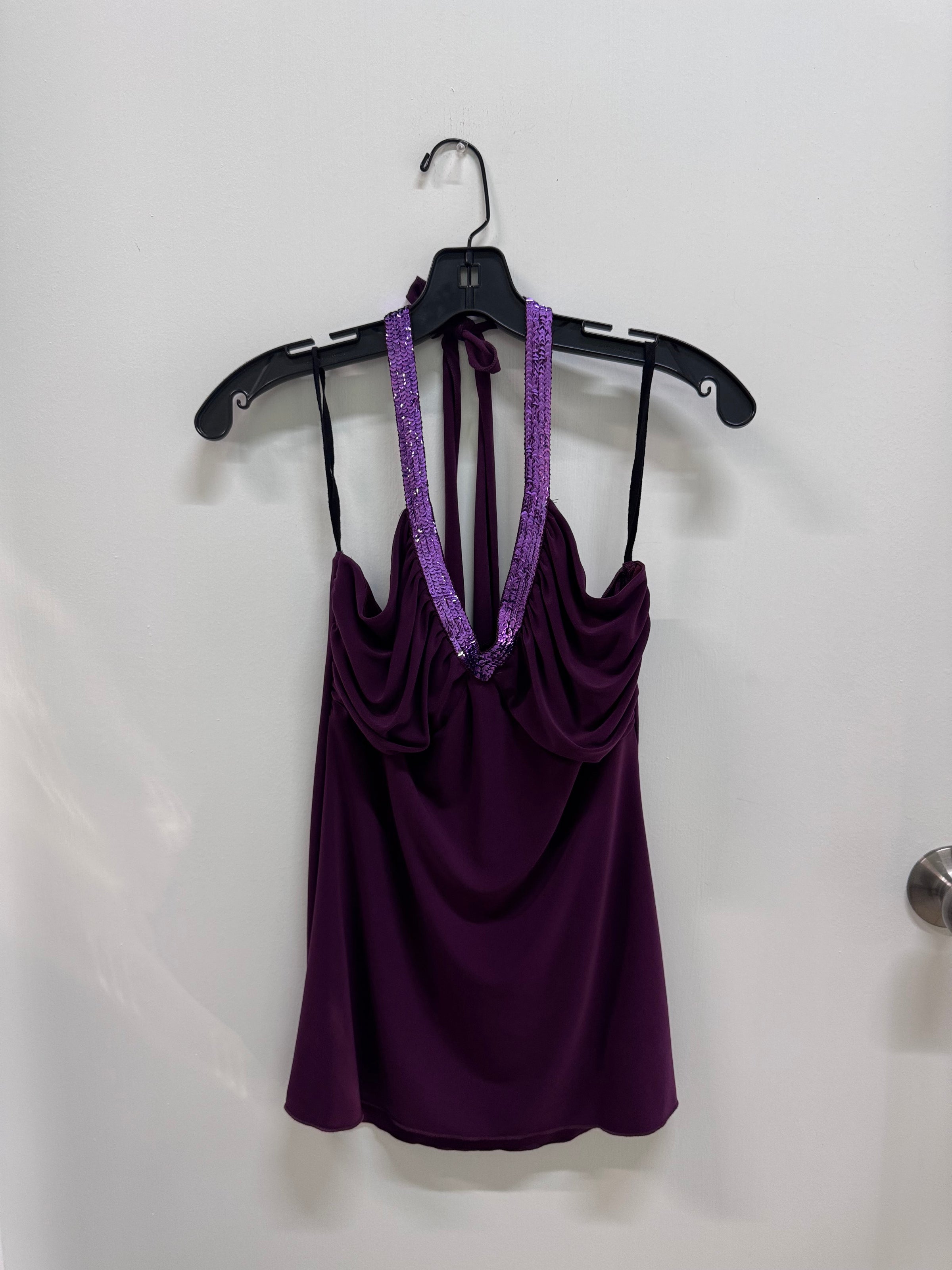 Purple Sequin Halter | Deep Dive Vintage