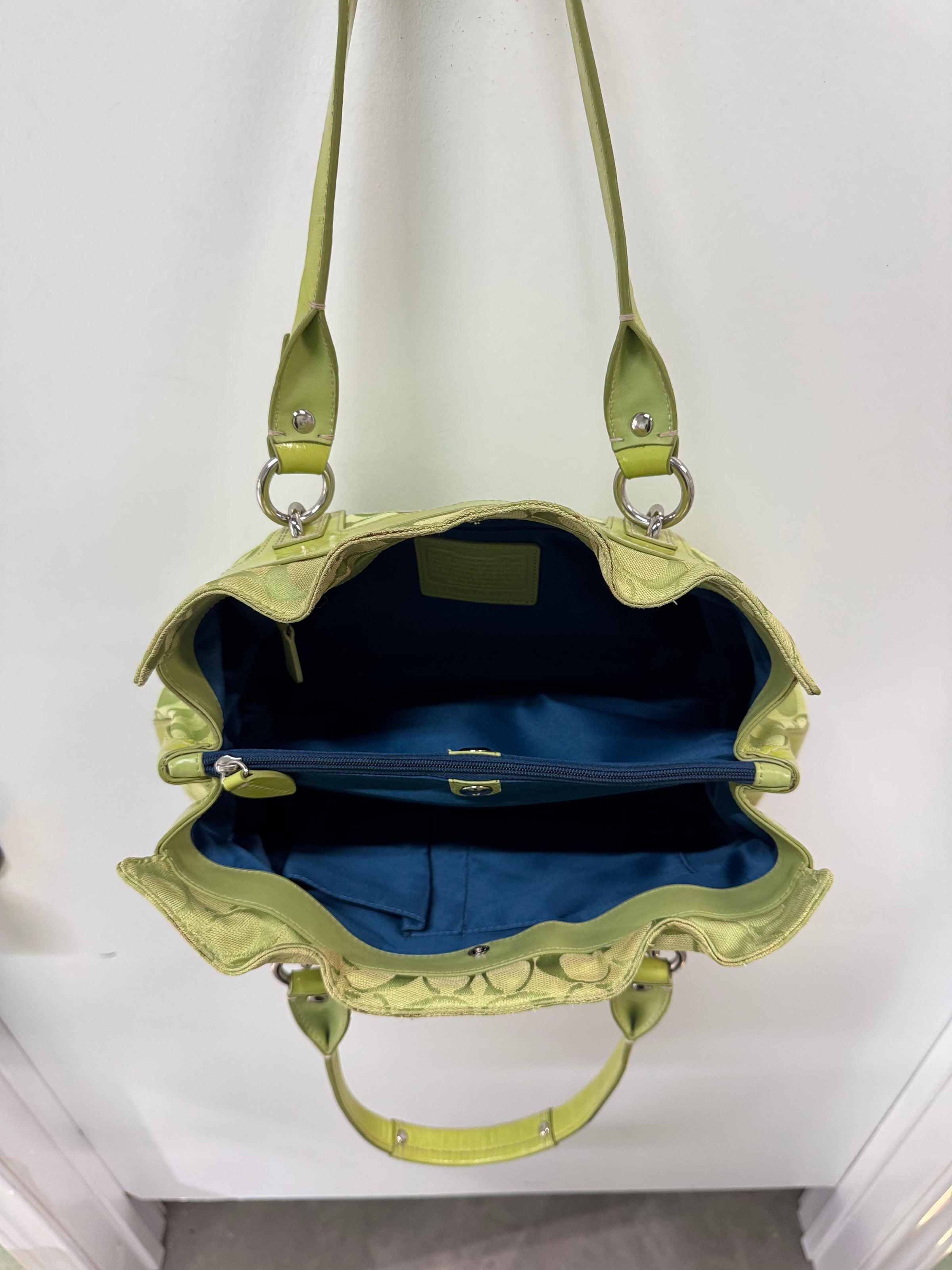 Lime Green Coach Satchel | Deep Dive Vintage