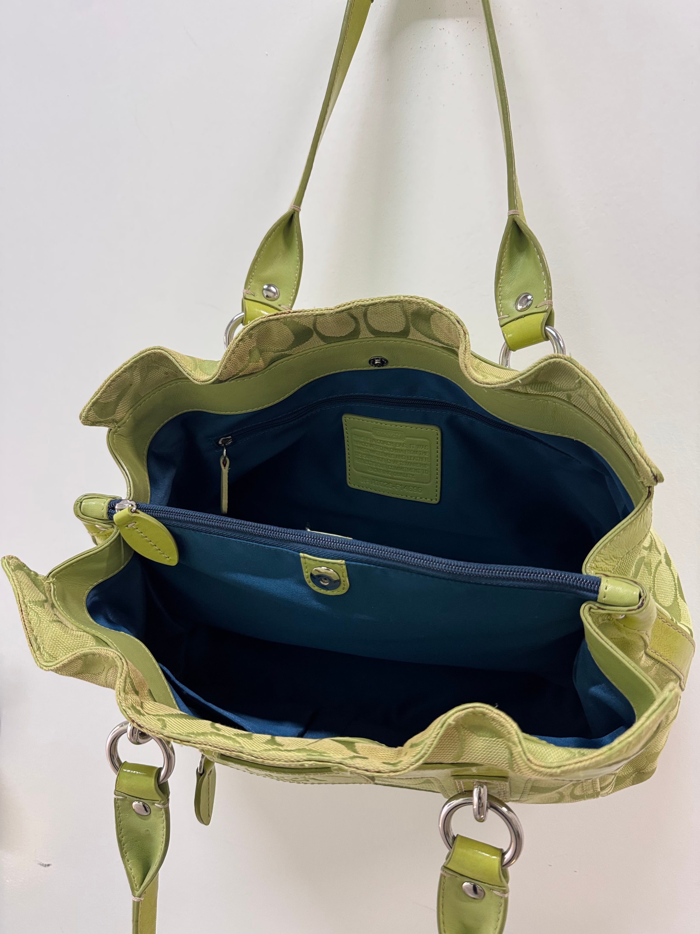 Lime Green Coach Satchel | Deep Dive Vintage