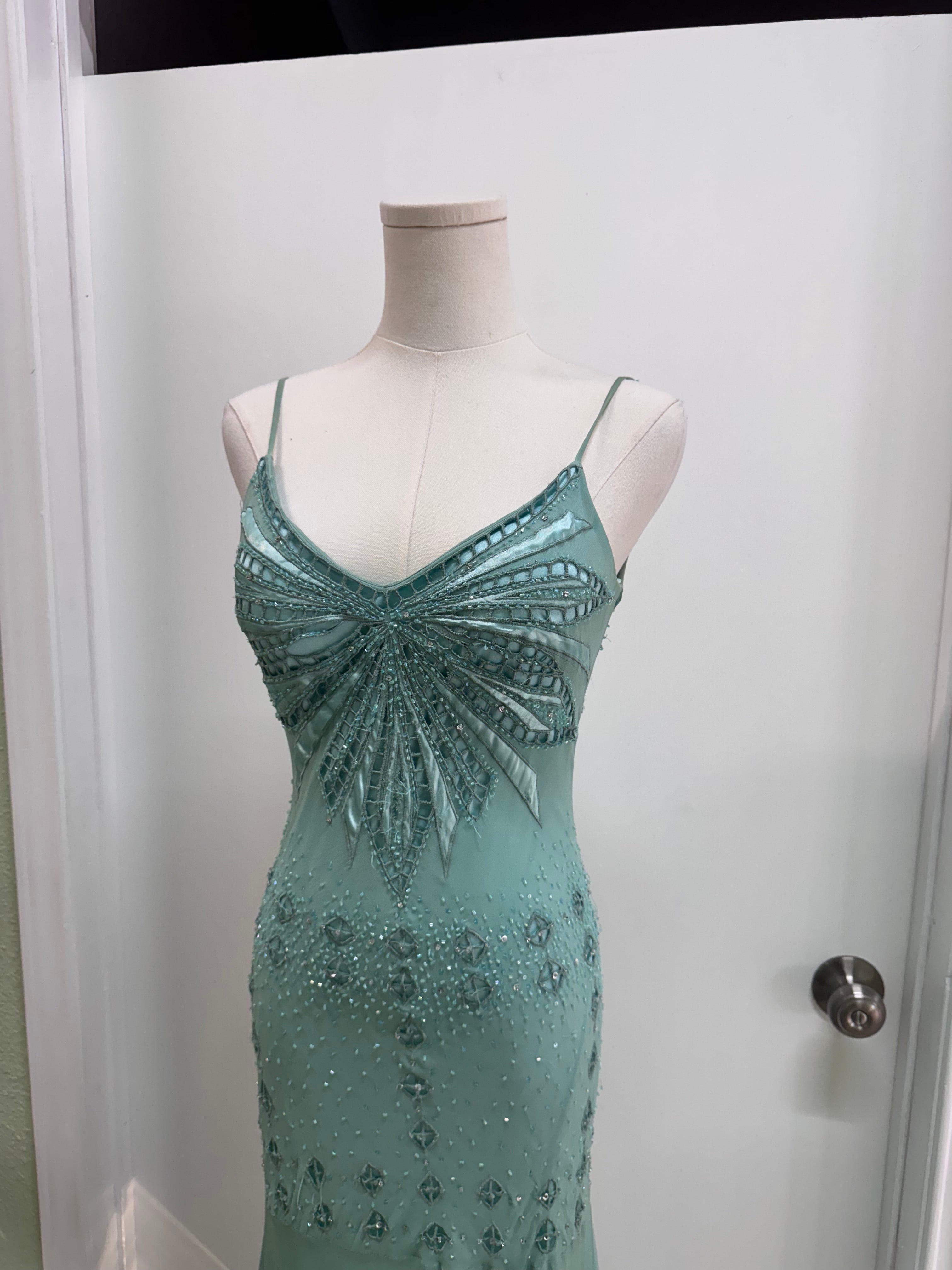 sue wong mermaid dress sue wong mermaid dress Rare Vintage Sue Wong Ivory Beaded Silk Gown Masha&Jlynn
