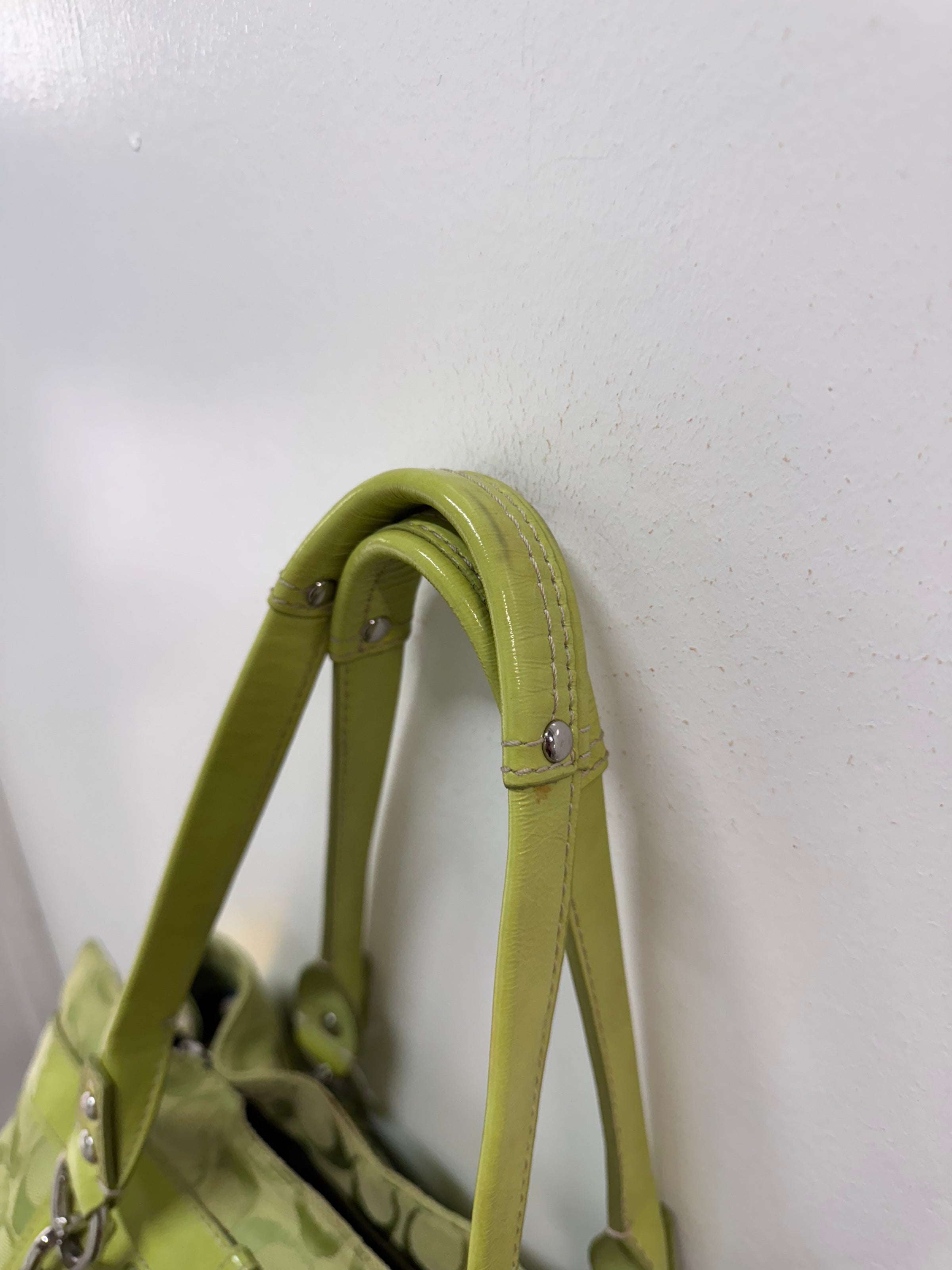 Lime Green Coach Satchel | Deep Dive Vintage